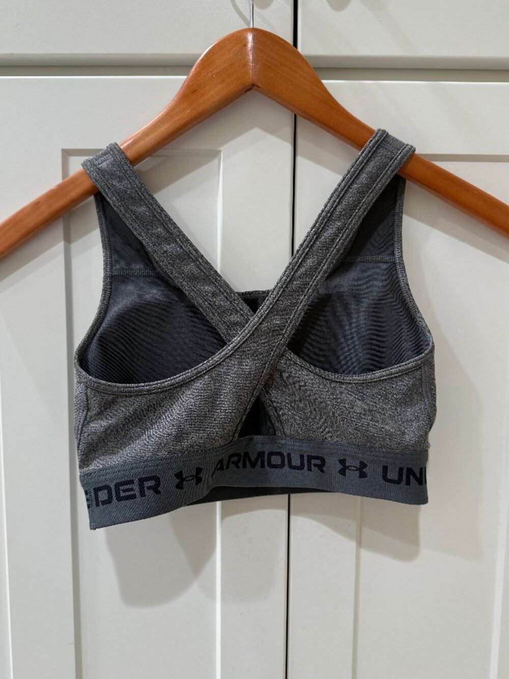 Under Armour Compression Sports Bra Gray, Size Small - Picture 2 of 4